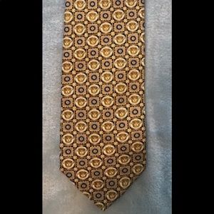 Versace Gold & Blue Tie with Lion